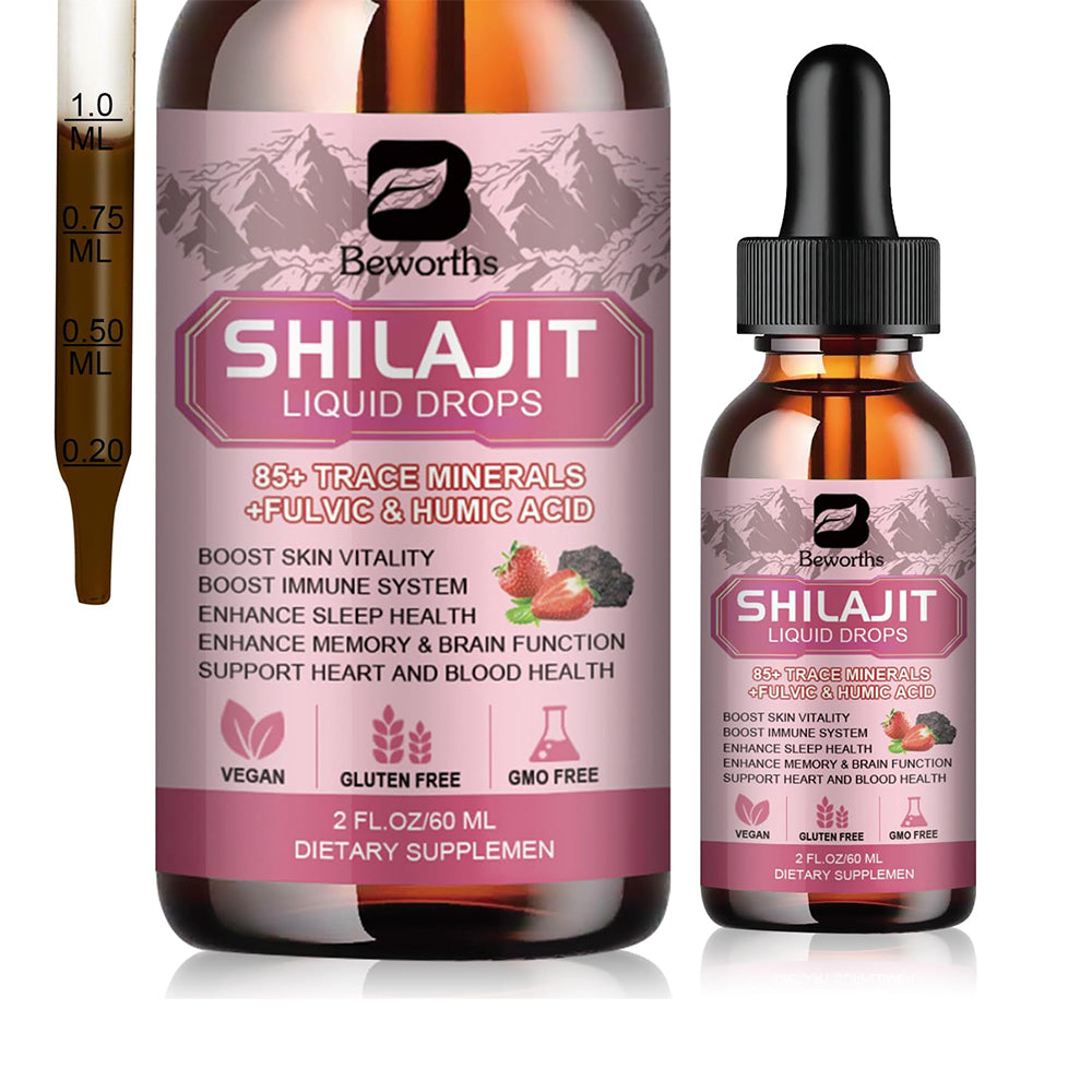 Shilajit Resin Liquid Drops Supplement Organic Trace Minerals Complex