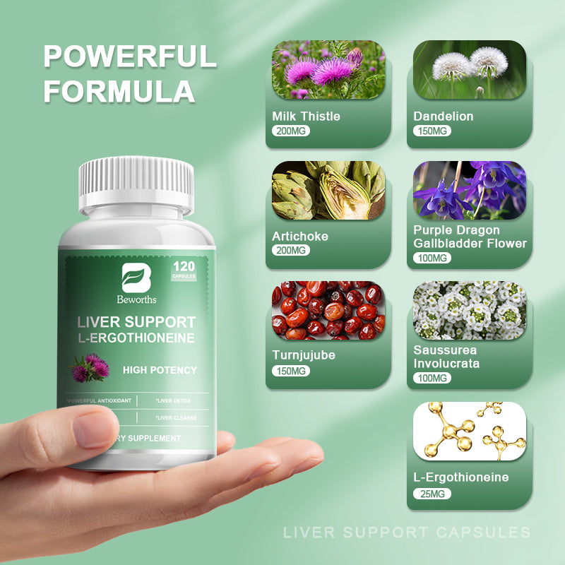 B Beworths L-Ergothioneine Capsules Liver Support 120pcs