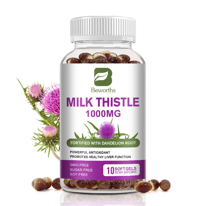 Milk Thistle Capsule with Silymarin Marianum & Dandelion Root Liver Support