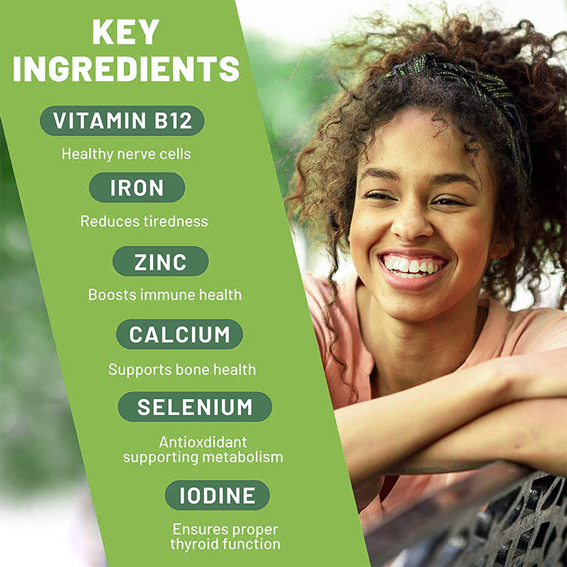 Multivitamin & Minerals Capsules with Vitamin B12, D3 & K2