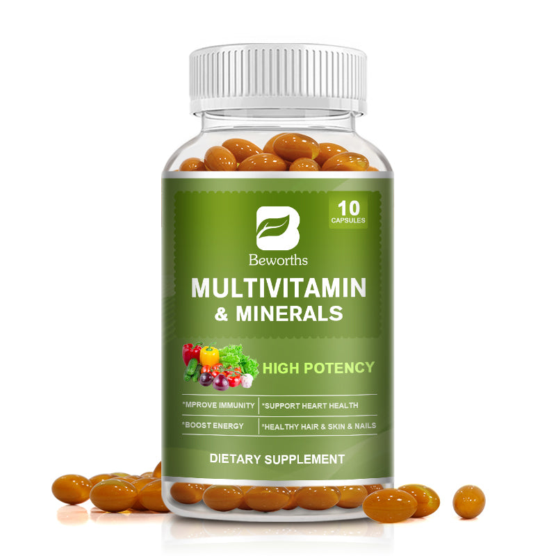 Multivitamin & Minerals Capsules na may Iron, Methylfolate, Zinc, Vitamin D3 at K2