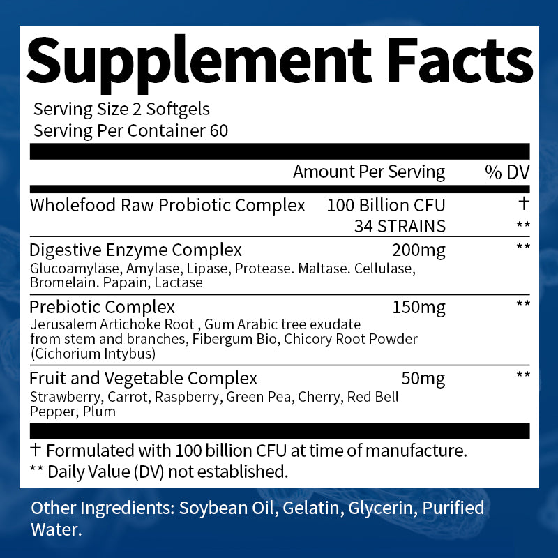 Probiotic Enzyme Digestion Supporting Capsules