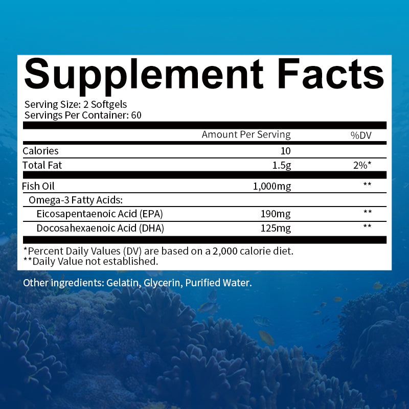 BEWORTHS Deep Sea Oil Omega3 Capsules Rich In DHA And EPA VE Non-GMO Vegetarian