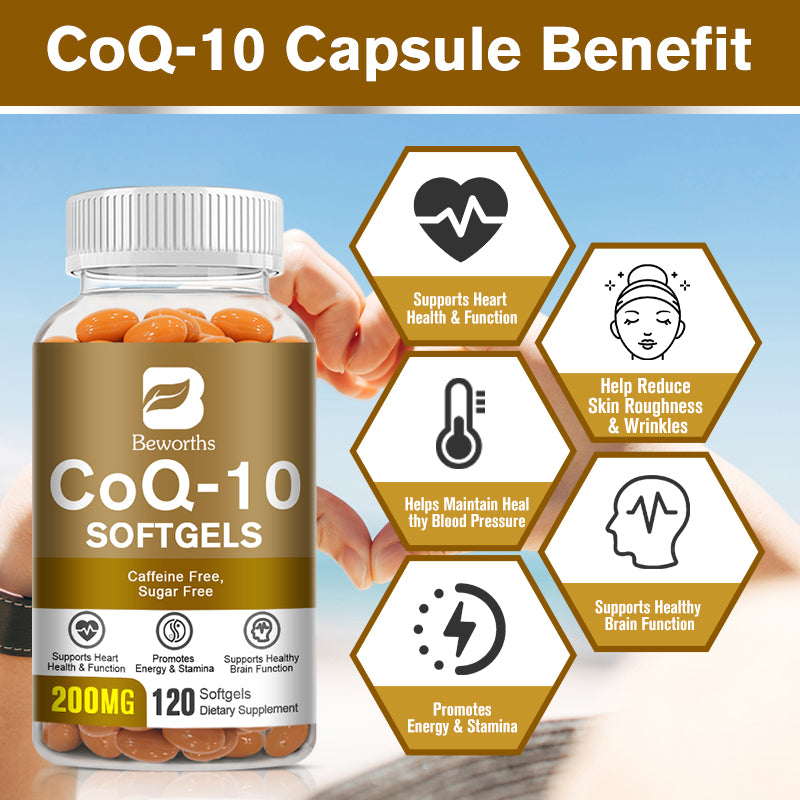 BEWORTHS CoQ10 Capsules 200 Mg Coenzyme Q10 Vegetarian