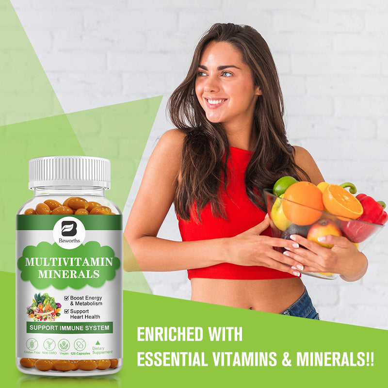 Multivitamin & Minerals Capsules with Vitamin B12, D3 & K2