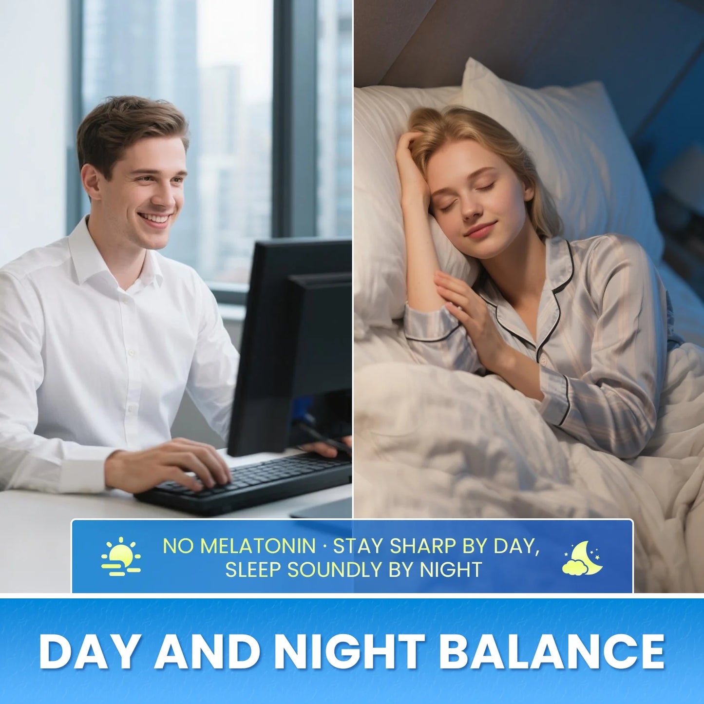 (2 Pack) GABA 5 HTP L-Theanine + Ashwagandha + Lemon Balm & Ginkgo Biloba, Support Calm, Sleep, Mood Balance, 60 Pills