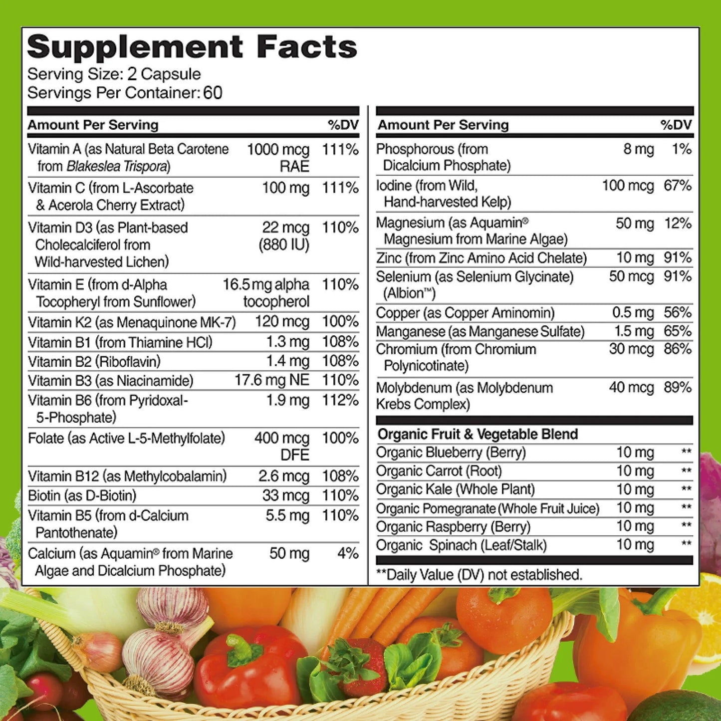 (2 Pack)Beworths Multivitamin Capsules Supplement, Brain Heart Health Immune Support - Total 240 Ct