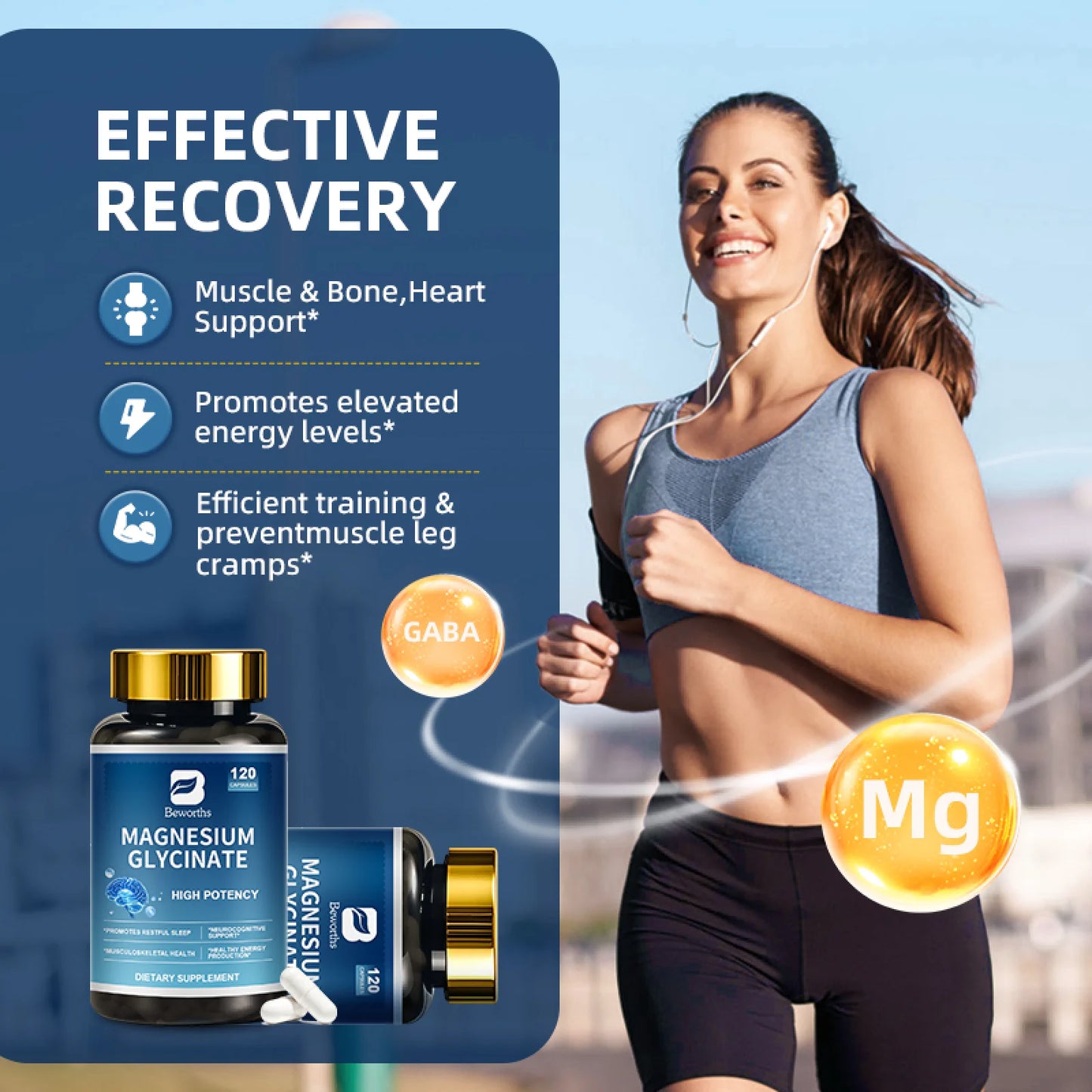 Magnesium Glycinate | Magnesium Complex Supplement for Muscle, Bone & Immune Health | 120 Capsules