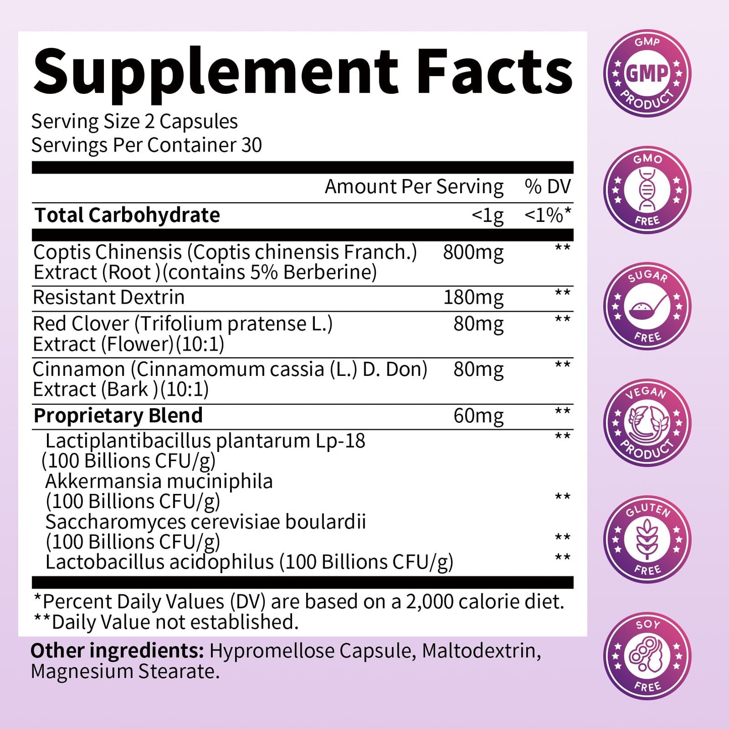 GLP-1 Supplement - Akkermansia Probiotics with Berberine for Women & Men, for GLP-1 Production, Digestive, Gut, Immune Health, Enhances Gut Digestive Lining Function, 120 Capsules