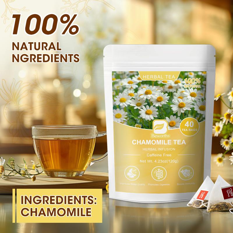 Campuran Teh Chamomile Alami Infus Herbal 40 Kantong Teh