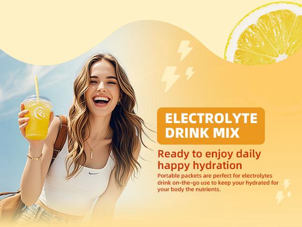 Electrolyte Powder Recovery Drink Mix | Sugar-Free Electrolyte Powder Packets Supplement with Potassium Zinc & Magnesium for Hydration - Keto Electrolytes, Non-GMO & Sugar-Free - 15 Stick