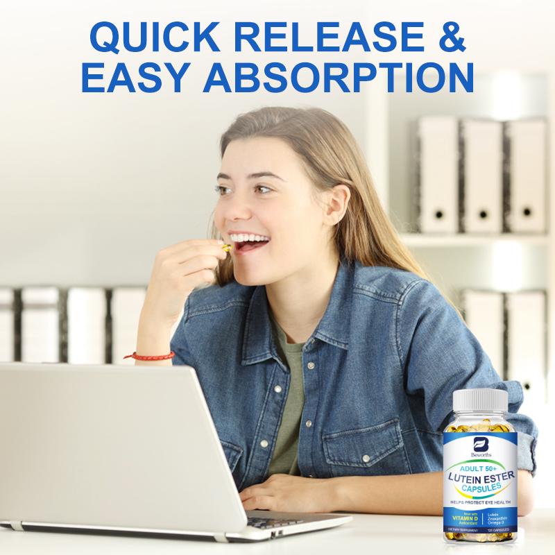 Lutein Ester Capsules with Zinc, Vitamins C & E, Omega 3, Lutein, & Zeaxanthin