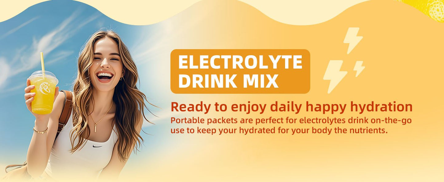 Electrolyte Powder Recovery Drink Mix | Sugar-Free Electrolyte Powder Packets Supplement with Potassium Zinc & Magnesium for Hydration - Keto Electrolytes, Non-GMO & Sugar-Free - 15 Stick