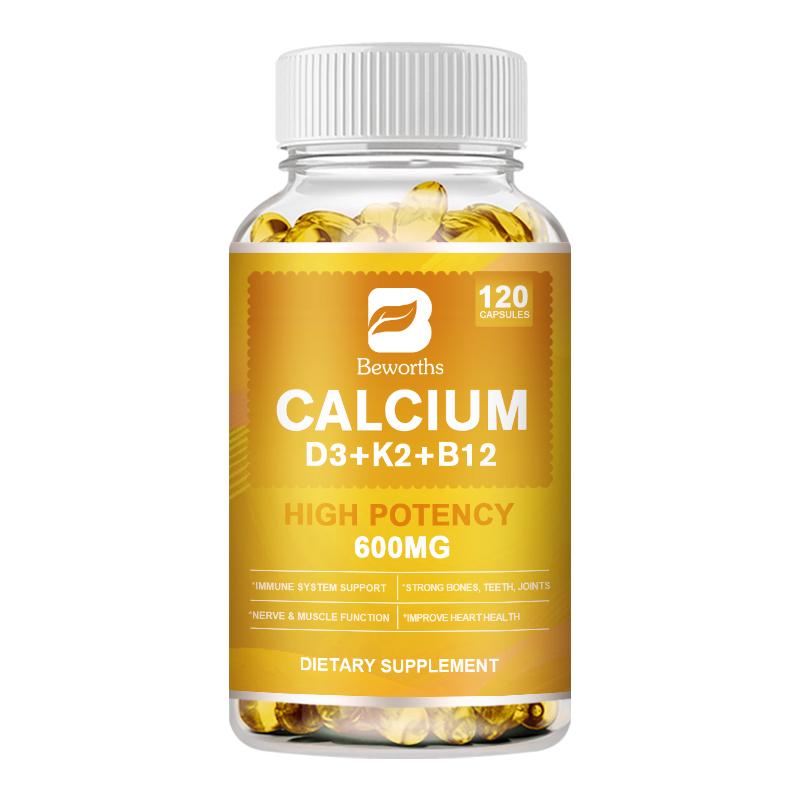 4-in-1 Calcium Capsules with Vitamin D3 K2 B12