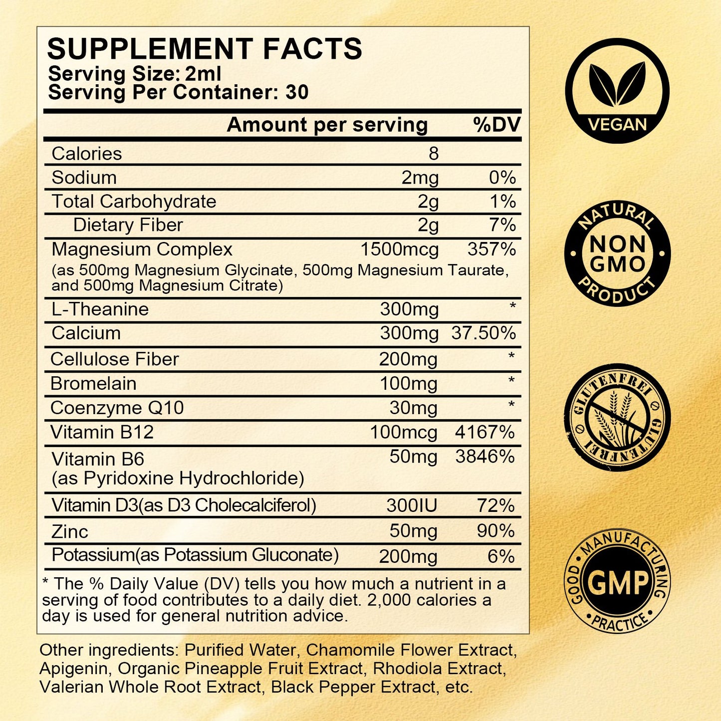 Beworths Magnesium Liquid Drop Pineapple Flavor