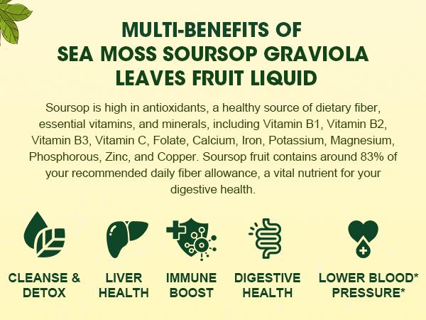 Soursop Bitters Liquid Drops Supplement with Irish Sea Moss