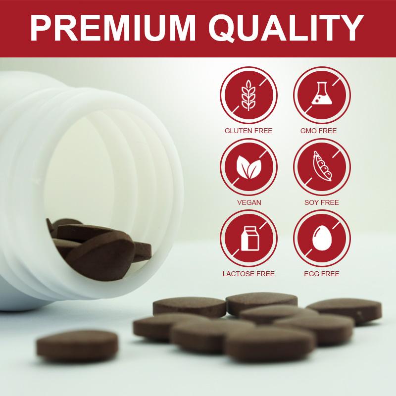 BEWORTHS Iron Tablet Capsules Supplement na may Suporta sa Vitamin C para sa Babae at Lalaki
