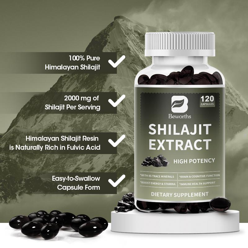 Shilajit Pure Himalayan Capsules na may Ginseng