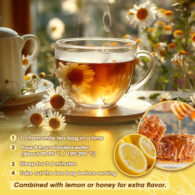 Campuran Teh Chamomile Alami Infus Herbal 40 Kantong Teh