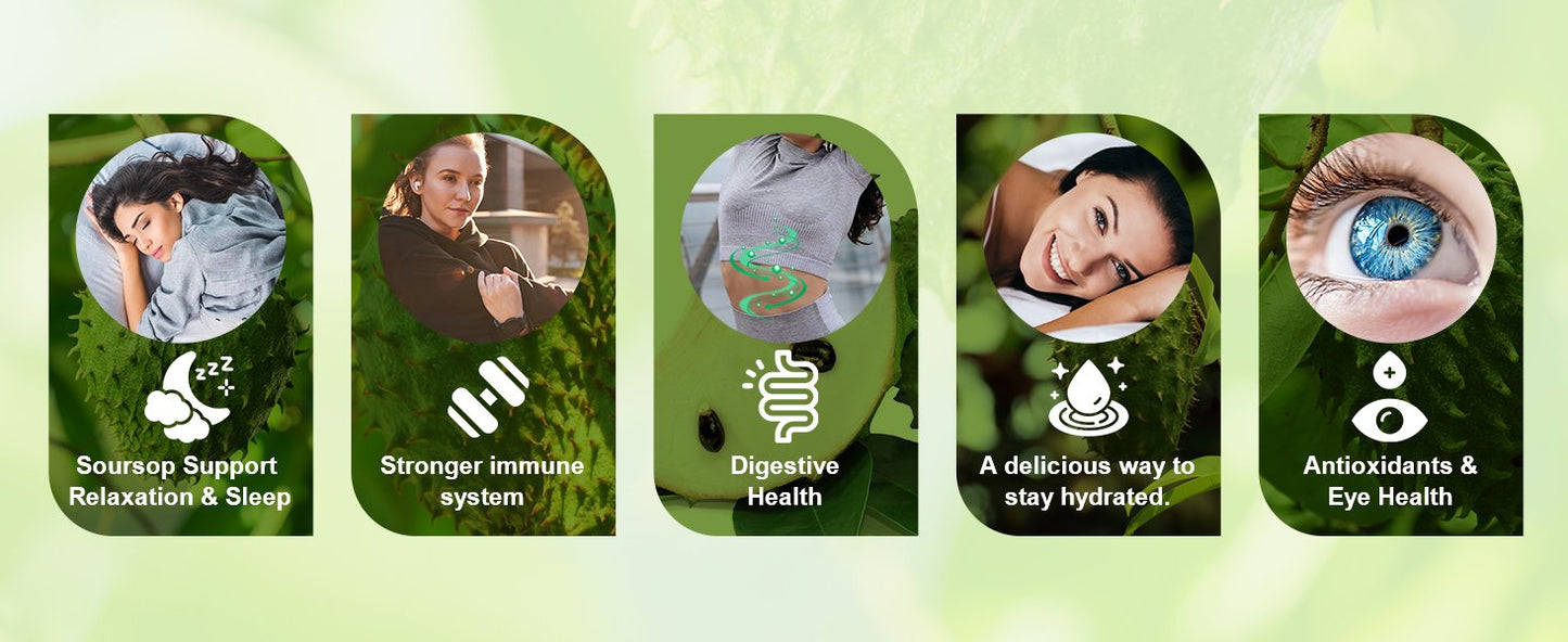 Soursop Graviola Leaf Extract Black Seed oil Liquid Drops Supplement with Sea Moss