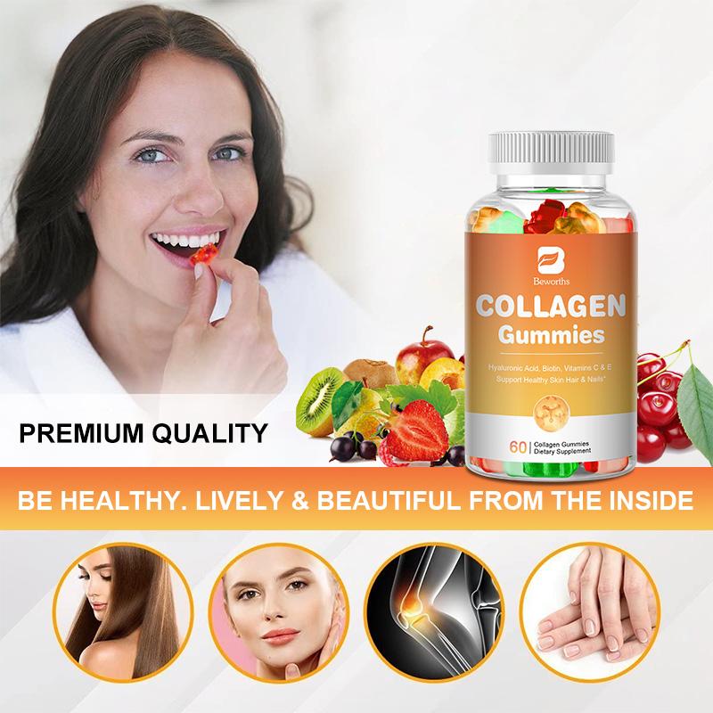 BEWORTHS Collagen Gummies Vitamins C & E Dietary Supplement