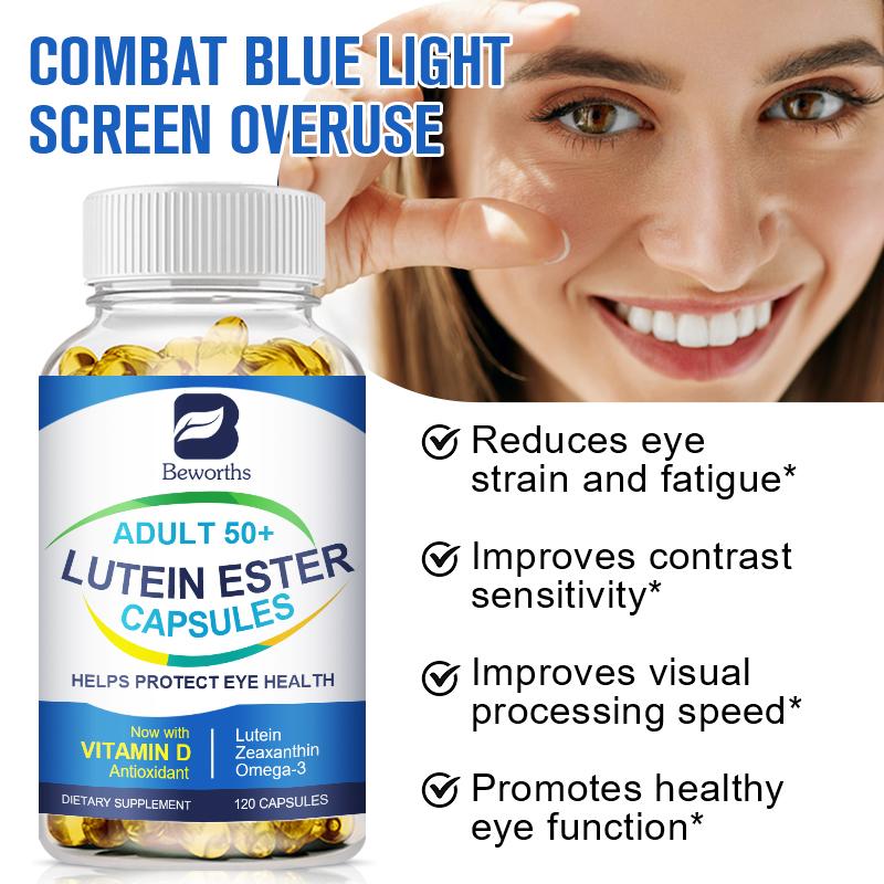 Lutein Ester Capsules with Zinc, Vitamins C & E, Omega 3, Lutein, & Zeaxanthin
