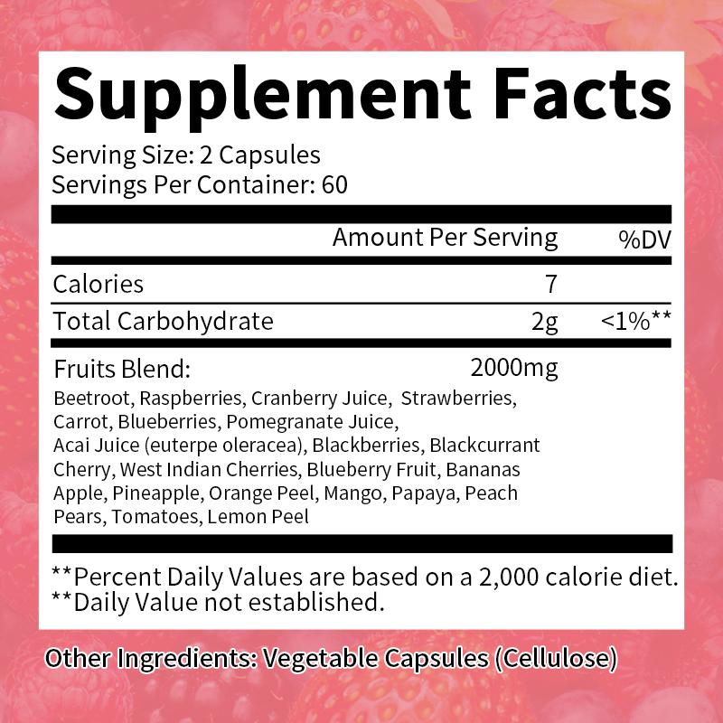 Mga Organic na Super Fruits Capsules