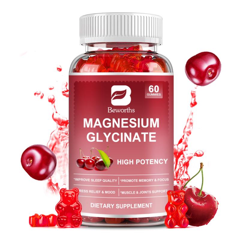 Beworths Magnesium Glycinate Gummies-Tart Cherry Flavor