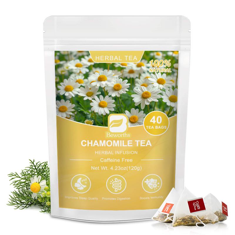 Campuran Teh Chamomile Alami Infus Herbal 40 Kantong Teh
