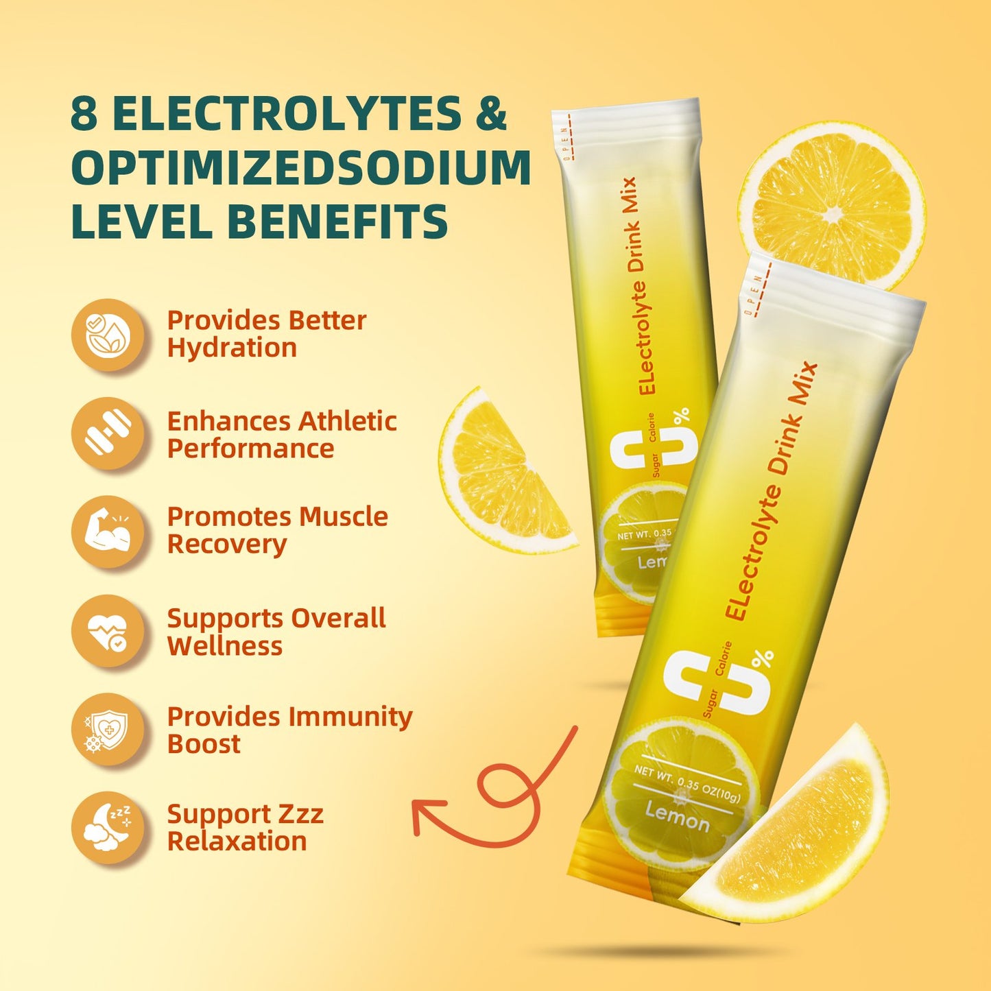 Electrolyte Powder Recovery Drink Mix | Sugar-Free Electrolyte Powder Packets Supplement with Potassium Zinc & Magnesium for Hydration - Keto Electrolytes, Non-GMO & Sugar-Free - 15 Stick