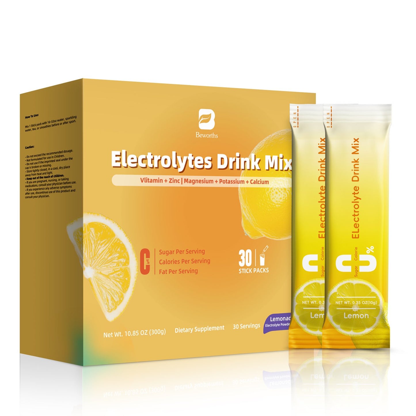 Electrolyte Powder Recovery Drink Mix | Sugar-Free Electrolyte Powder Packets Supplement with Potassium Zinc & Magnesium for Hydration - Keto Electrolytes, Non-GMO & Sugar-Free - 30 Sticks