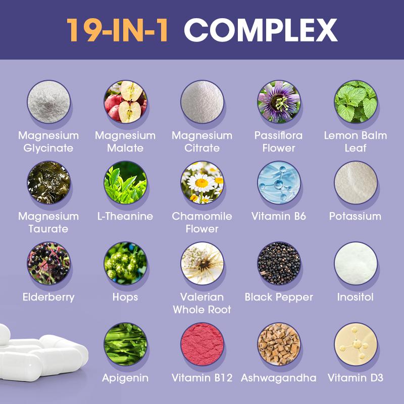Magnesium Complex Sleep Relief Capsules Dietary Supplements