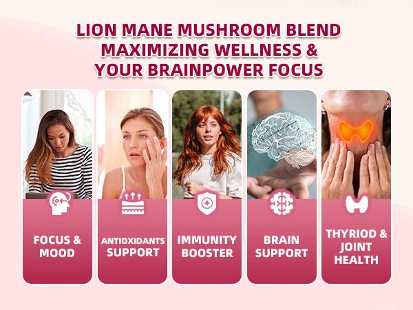 Lion's Mane Mushroom Liquid Drops - Irish Sea Moss Mushrooms Supplement Complex Support Memory & Focus, Immunity Boost - Lions Mane, Turkey Tail, Reishi, Cordyceps, Chaga, Oyster, Maitake