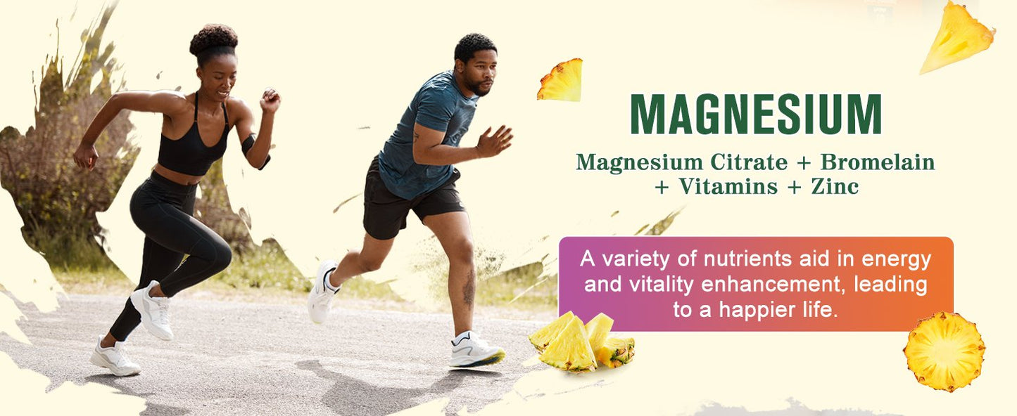 Magnesium Citrate Liquid Supplement 280Mg, with Bromelain, Vitamin C, D3, B6, Zinc, High Absorption Magnesium Citrate Oral Solution