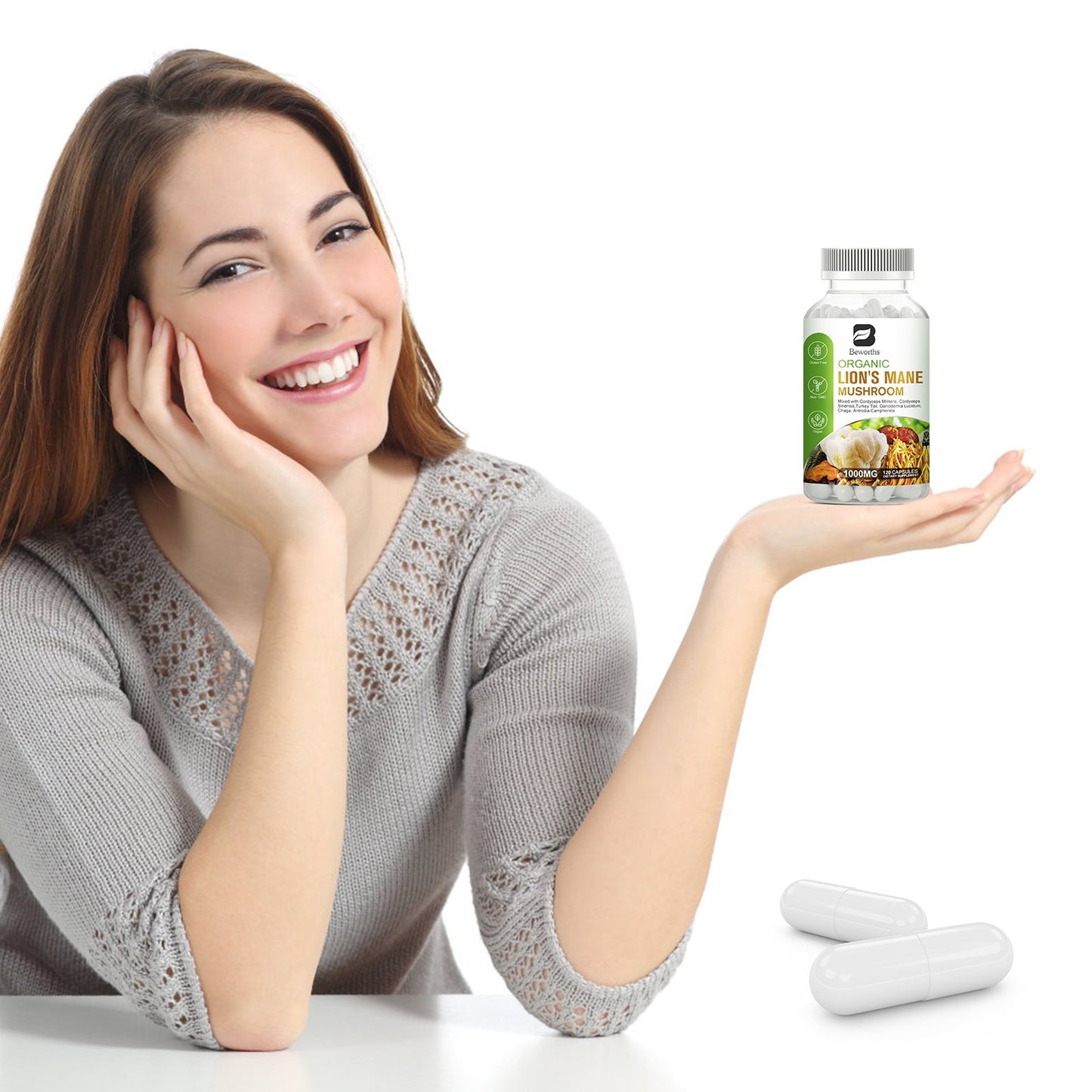 Beworths Organic Mushroom Capsules 1000mg