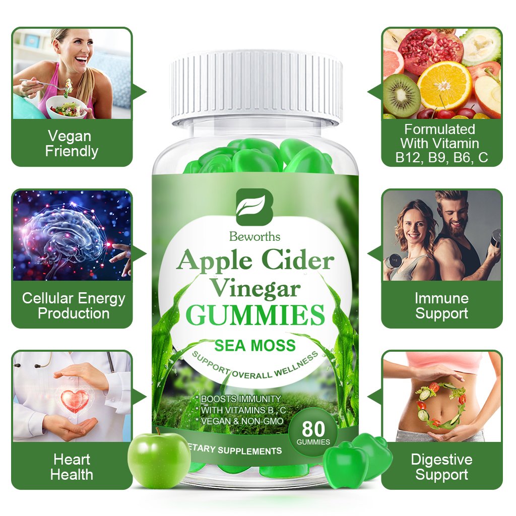 Apple Cider Vinegar & Sea Moss Gummies 2 Packs