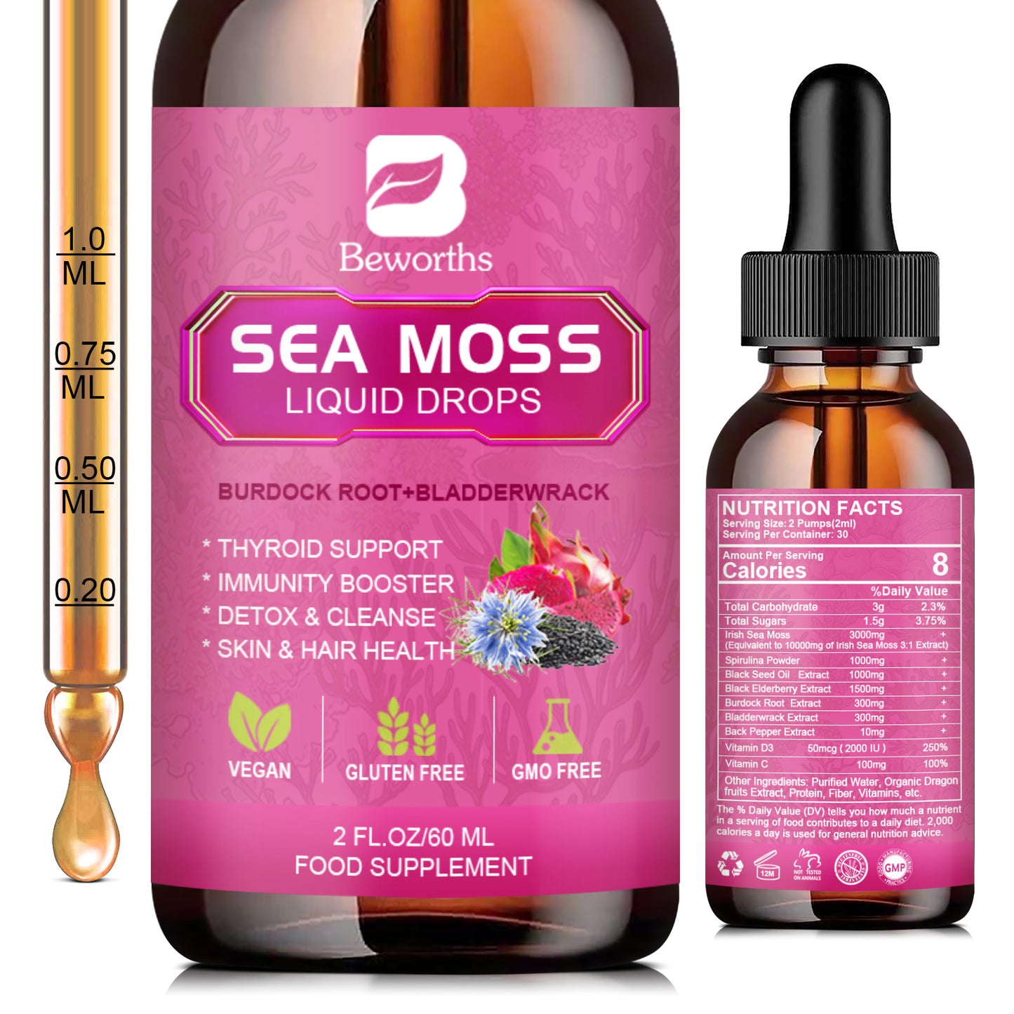 Suplemen Tetes Cair Minyak Jintan Hitam Irish Sea Moss