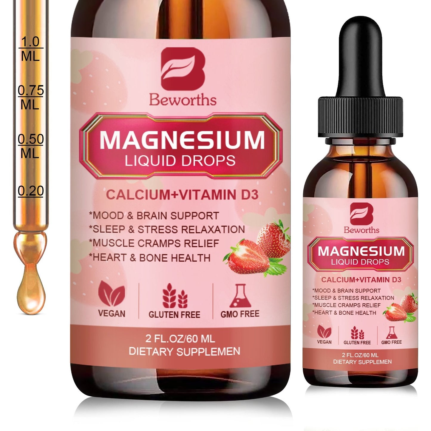 Beworths Magnesium Liquid Drop Pineapple Flavor