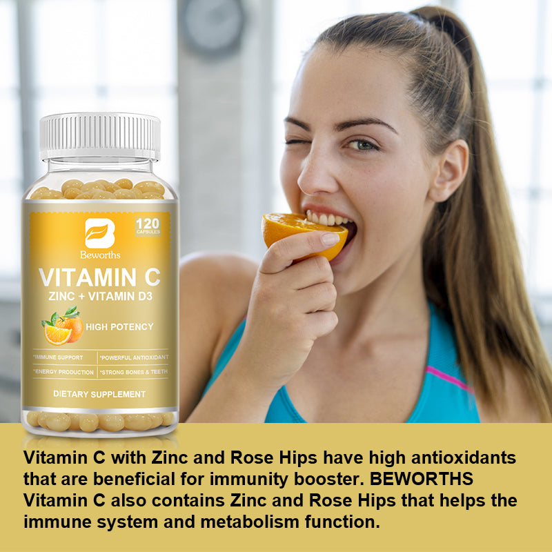 Vitamin C, Zinc & Vitamin D3 Capsules
