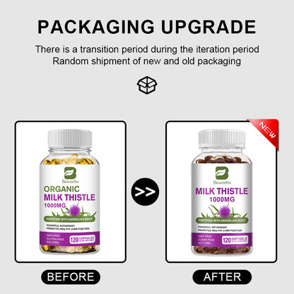 Milk Thistle Capsule with Silymarin Marianum & Dandelion Root Liver Support
