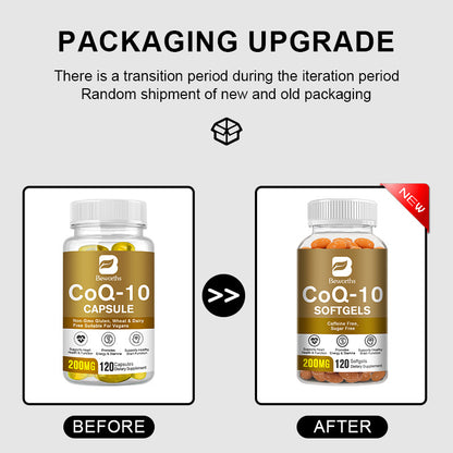 (2 PACK) Beworths CoQ10 Capsules 200mg | 240 Count | Non-GMO and Gluten Free Supplement | High Absorption