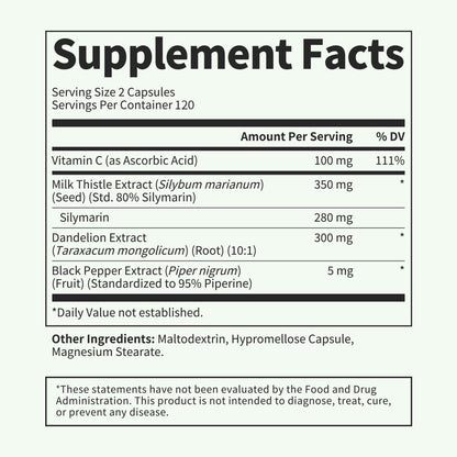 2 Packs LIVER SHIELD Capsules: Your 24/7 Liver Guardian