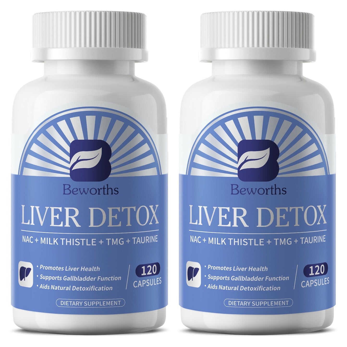 (2 Pack) Daily Liver Care Capsules with Milk Thistle, NAC, TMG & Taurine - Metabolic Support & Systemic Wellness - Gluten-Free, 240 Count