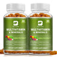 (2 Pack) Multivitamin & Minerals Capsules with Iron, Methylfolate, Zinc, Vitamin D3 & K2 To Improve Immunity Boost Energy Healthy Hair & Skin & Nails for Men Women