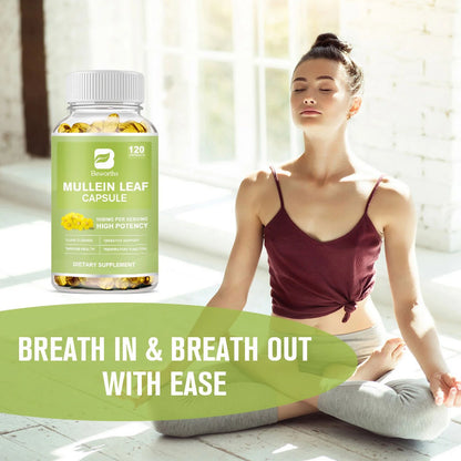Mullein Leaf Capsule - Mullein Leaf Extract Supplement - Lung Cleanse& Respiratory Health Support