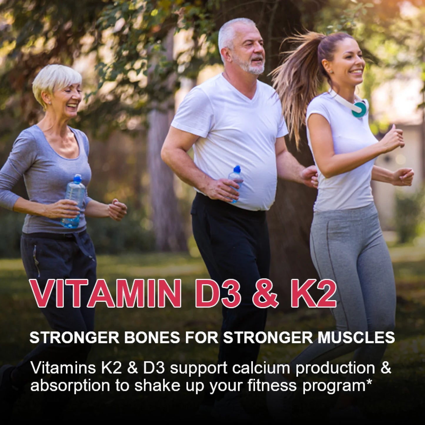 Beworths Vitamin D3 + K2 Gummies, 1000 IU D3 + 45 Mcg K2 for Bone & Muscle, 60 Gummies