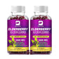 B BEWORTHS Black Elderberry Gummies & Sea Moss Gummy, Sambucus Elderberry Vitamins Supplements with Vitamin C, D3 and Zinc, Thyroid & Immune Support Supplement for Kids & Adults