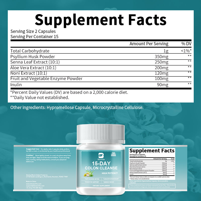 Colon Cleanse Capsules 15 araw