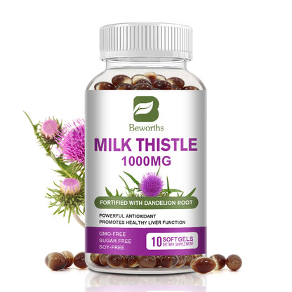 Milk Thistle Capsule with Silymarin Marianum & Dandelion Root Liver Support