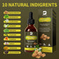 Black Walnut Liquid Drops, 10-In-1 with Wormwood, Pumpkin Seed, Garlic, Oregano, Berberine, Soursop, for Immune, Gut & Digestive Health Support, 2 fl oz